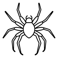 Obraz premium Modern Wolf Spider Outline Graphic