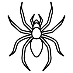 Modern Wolf Spider Outline Graphic