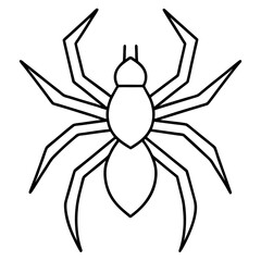 Modern Wolf Spider Outline Graphic