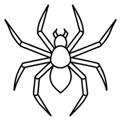 Modern Wolf Spider Outline Graphic