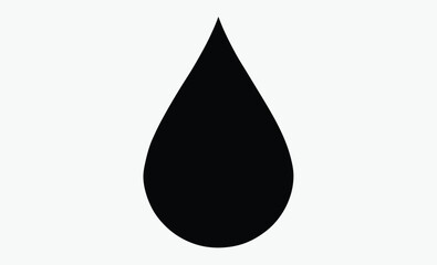 Fototapeta premium Water drop silhouette, line art vector, liquid symbol icon