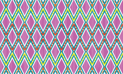 seamless geometric pattern, The fabric pattern rectangles arranged in beautiful rows, pink, vector, seamless, yellow, orange