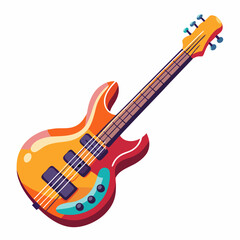 Fototapeta premium electric guitar isolated on white