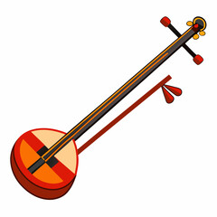 acoustic guitar isolated on white background