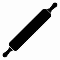 A Culinary Classic The Simple Rolling Pin in Graphic Black and White Food Preparation Made Easy