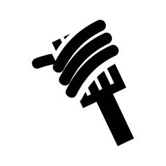 Illustration of spaghetti on fork icon vector illustration italian pasta food symbol restaurant logo design graphic art 100 vector