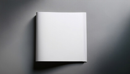 Fototapeta premium blank square magazine photorealistic on light grey background