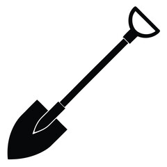 Simple Black Shovel Design