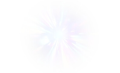 Spectrum and effect shine on glowing reflection. PNG magic crystal sparkles over background and beam. Prism with crystal, flash, PNG, radiant glow, lens and crystal in blur.