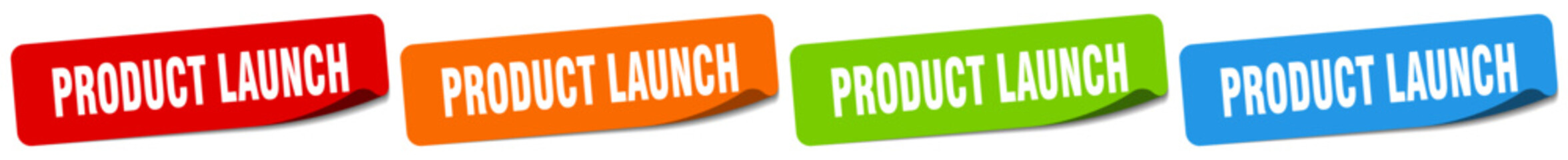 product launch sticker. product launch sticker set on white background