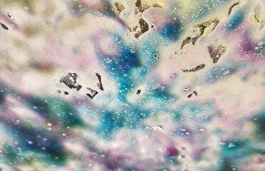 texture of foam on the glass