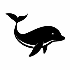 Fototapeta premium Simple Marine Silhouette – Whale