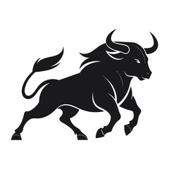 vector illustration of a bull