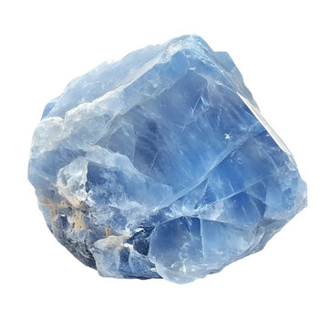 Blue Calcite Crystal Rough Stone Mineral Specimen