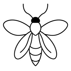 Stylized Firefly Outline Art