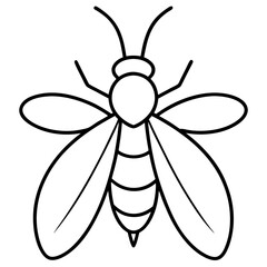 Stylized Firefly Outline Art