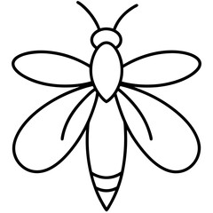 Stylized Firefly Outline Art