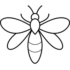 Stylized Firefly Outline Art
