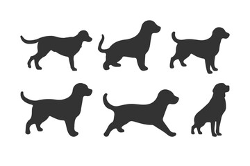 Colorful Dogs Icon Set