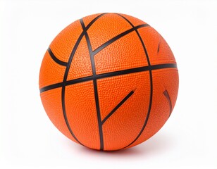 Obraz premium isolated basketball ball on white background with precise clipping path