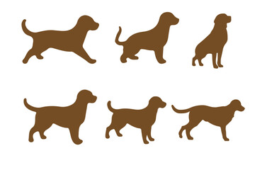 Colorful Dogs Icon Set