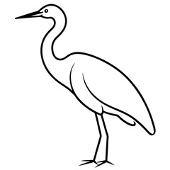 Obraz premium Stylized Heron Outline Design