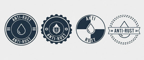 Anti rust icon set. Anti oxidation symbol. on white background