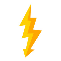 Yellow lightning bolt PNG. Thunderbolt icon in png. Yellow charge symbol. Thunderbolt symbol. Energy symbol. Lightning bolt.