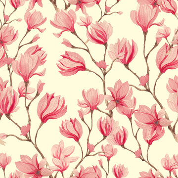 Beautiful seamless pattern with floral background.