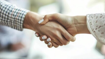 People shaking hands over a table, symbolizing agreement and partnership in a business or professional setting.