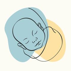 baby girl vector illustration