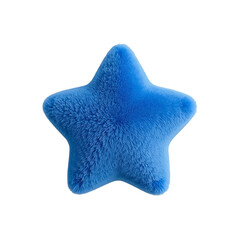 Plush Blue Star Shaped Pillow Soft, Cozy Decorative Cushion