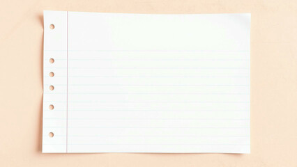 Blank sheet of paper on a wooden background for your note or message