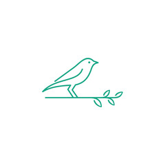 simple line art canary logo