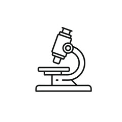 Microscope Vector Icon on White Background