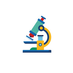 Microscope Color Vector Icon on White Background