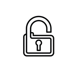 Unlock icon vector illustration