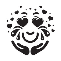 vector illustration of a happy face