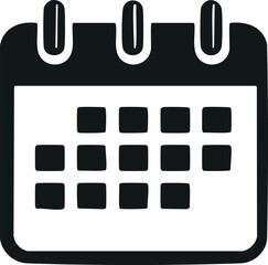 Calendar flat icon. Deadline, calendar notification, reminder organizer.