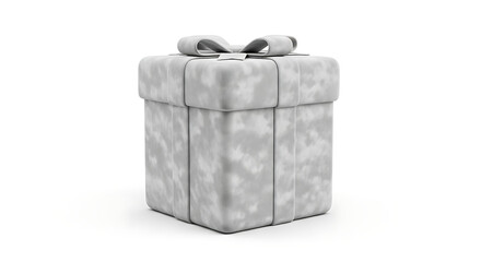 Plush Giftbox 3d render isolated on white background