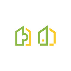 abstract simple house logo icon