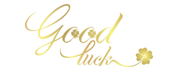 Obraz premium good luck text vector illustration 6