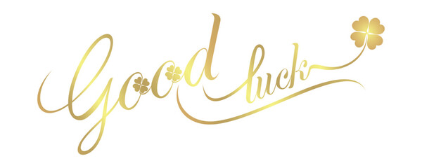 good luck text vector illustration 7
