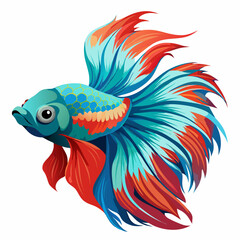 Fototapeta premium illustration of a fish in a circle