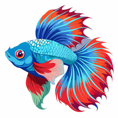 Fototapeta premium colorful fish isolated on white