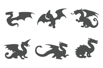 Dragon icon set 