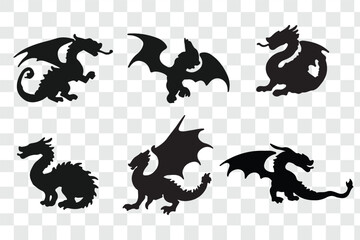 Dragon icon set 