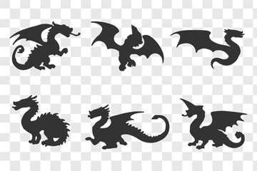 Dragon icon set 
