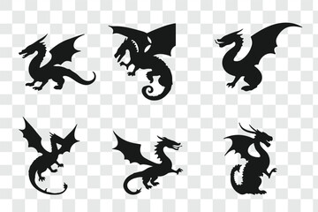 Dragon icon set 
