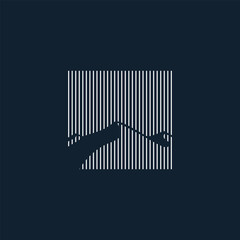 abstract silhouette of mountain logo